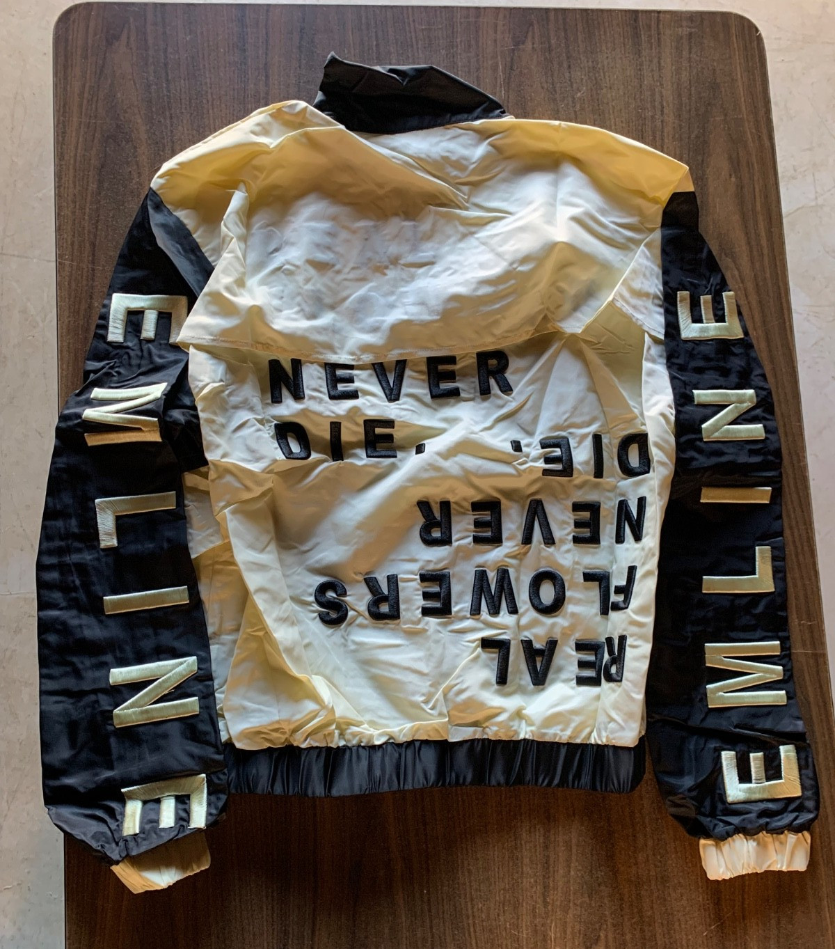 EMLINE Real Flowers Never Die Windbreaker. Multiple Sizes and Colors. Brand New.