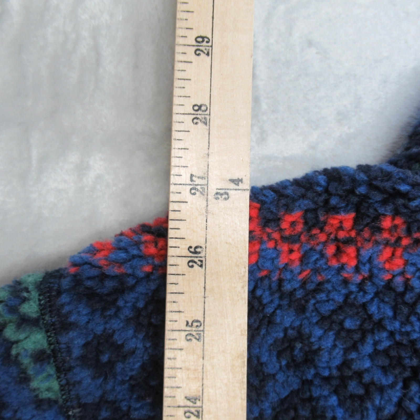 Alpine Design Jacket Men Medium Blue Sherpa Fair Isle FullZip Aztec WARM $98 NEW