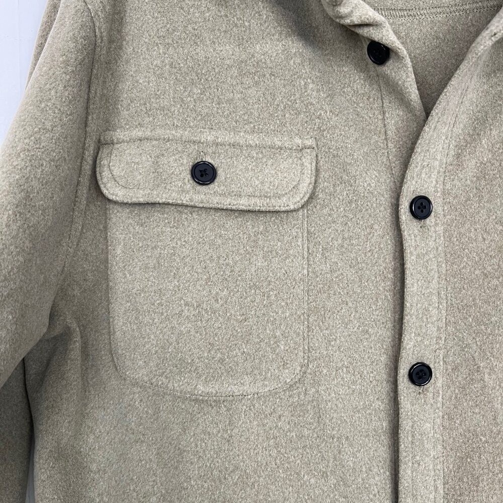 Kirkland Signature Tan Soft Fleece Flap Pocket Shacket Shirt Jacket Men Large