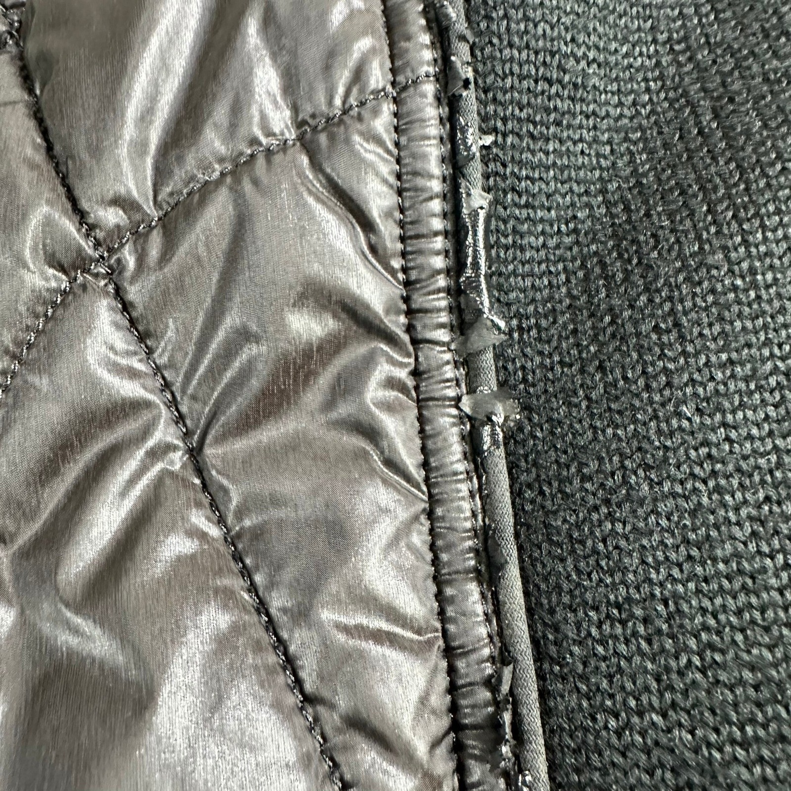 Piumino Sifariano Mens Medium Puffer Button Bomber Jacket Black Wool Blend Sz 50