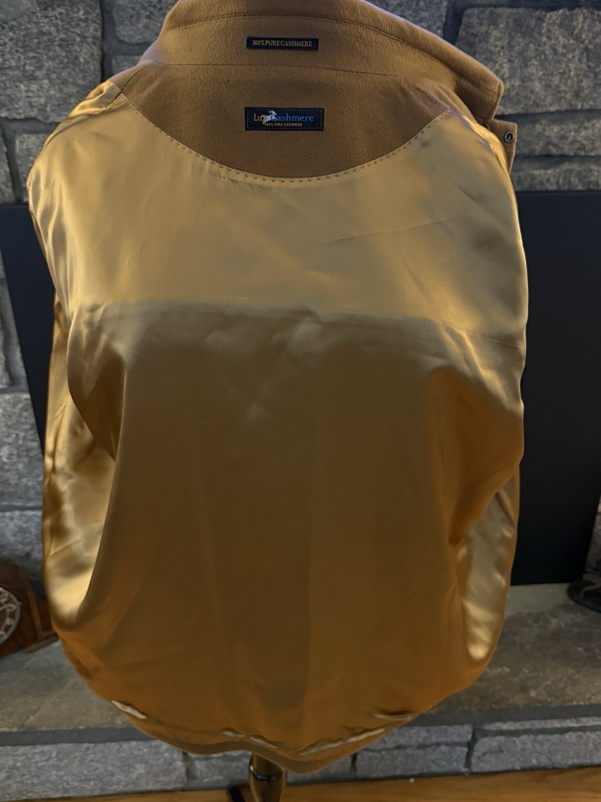 100% Luxury Cashmere Women’s Bomber Jacket Camel XXL Fully Lined EUC