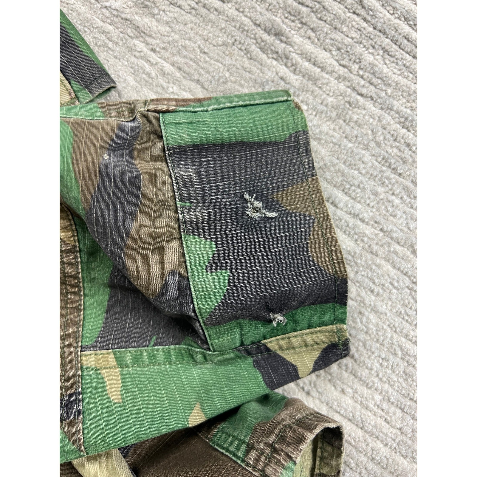 US Military Surplus Jacket Men Medium Regular Green Woodland Camo BDU Field Coat