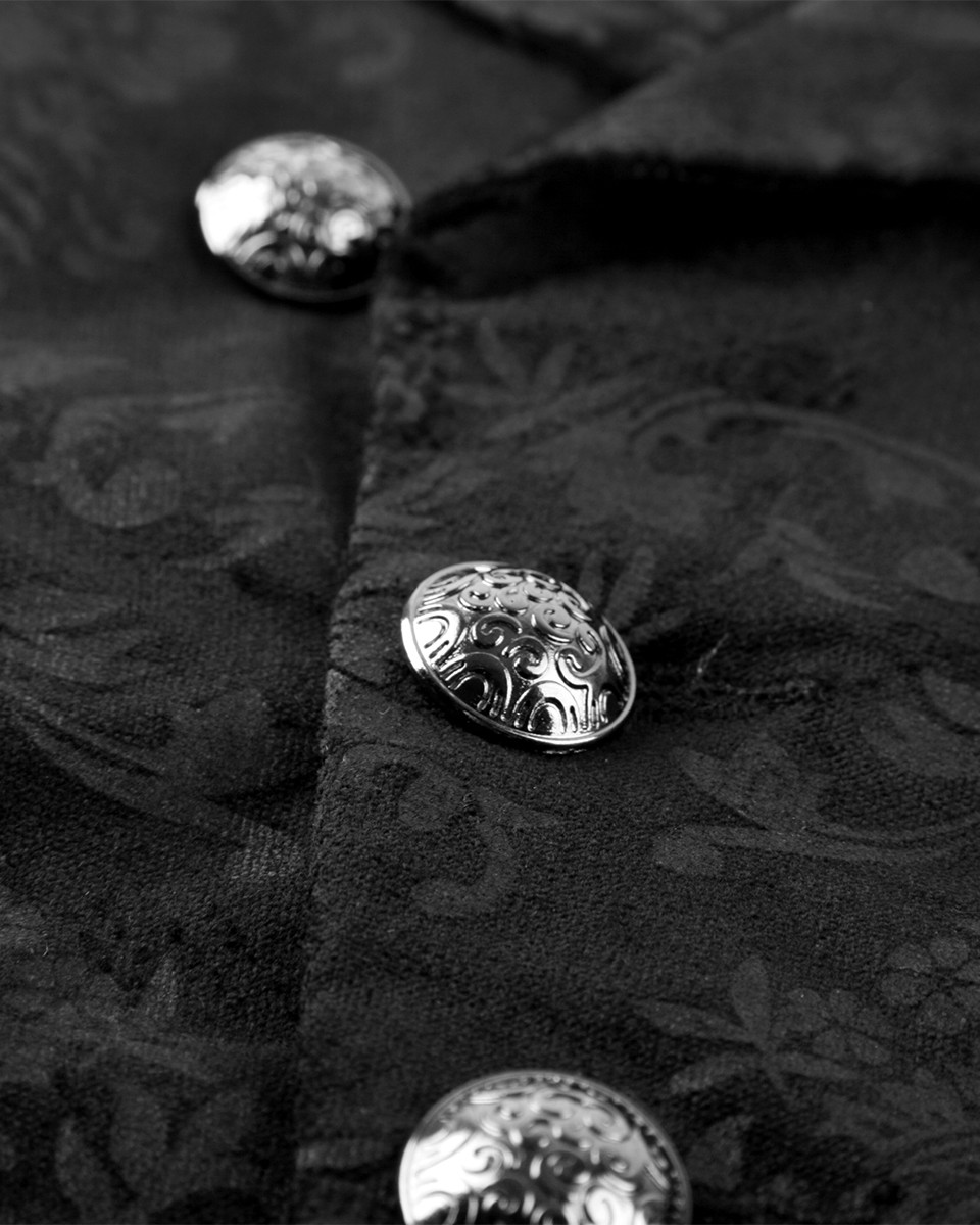 PUNKRAVE BLACK GOTH DARK PRINTING TAILCOAT VAMPIRE VINTAGE WAISTCOAT VEST Y-596