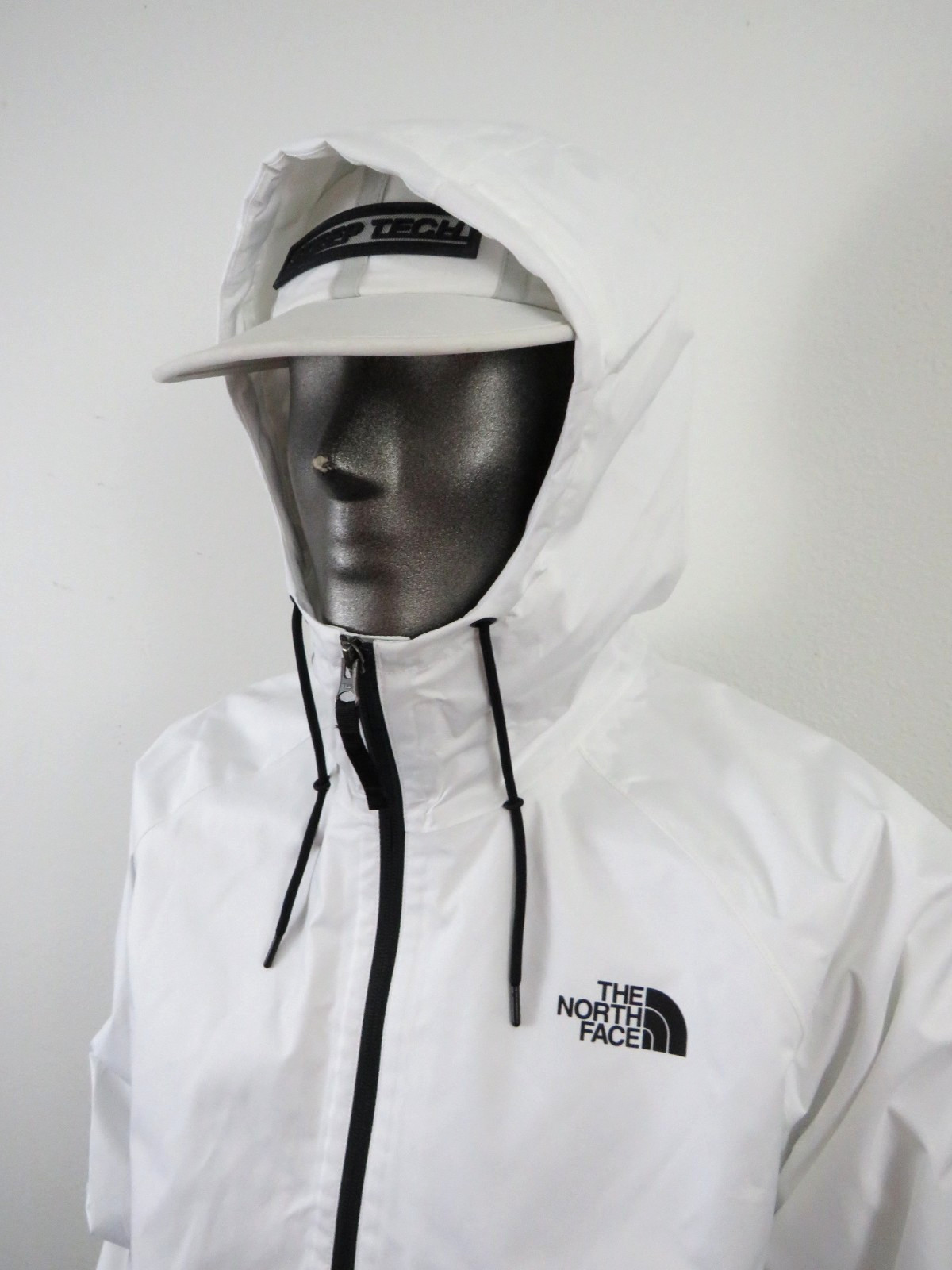 Mens The North Face Novelty Antora Dryvent Waterproof Hoodie Rain Jacket – White
