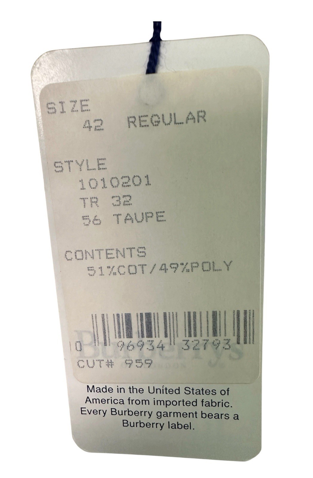 RARE FIND Vintage Trench Burberrys’ 42R Taupe In Original Packaging Archive NOS