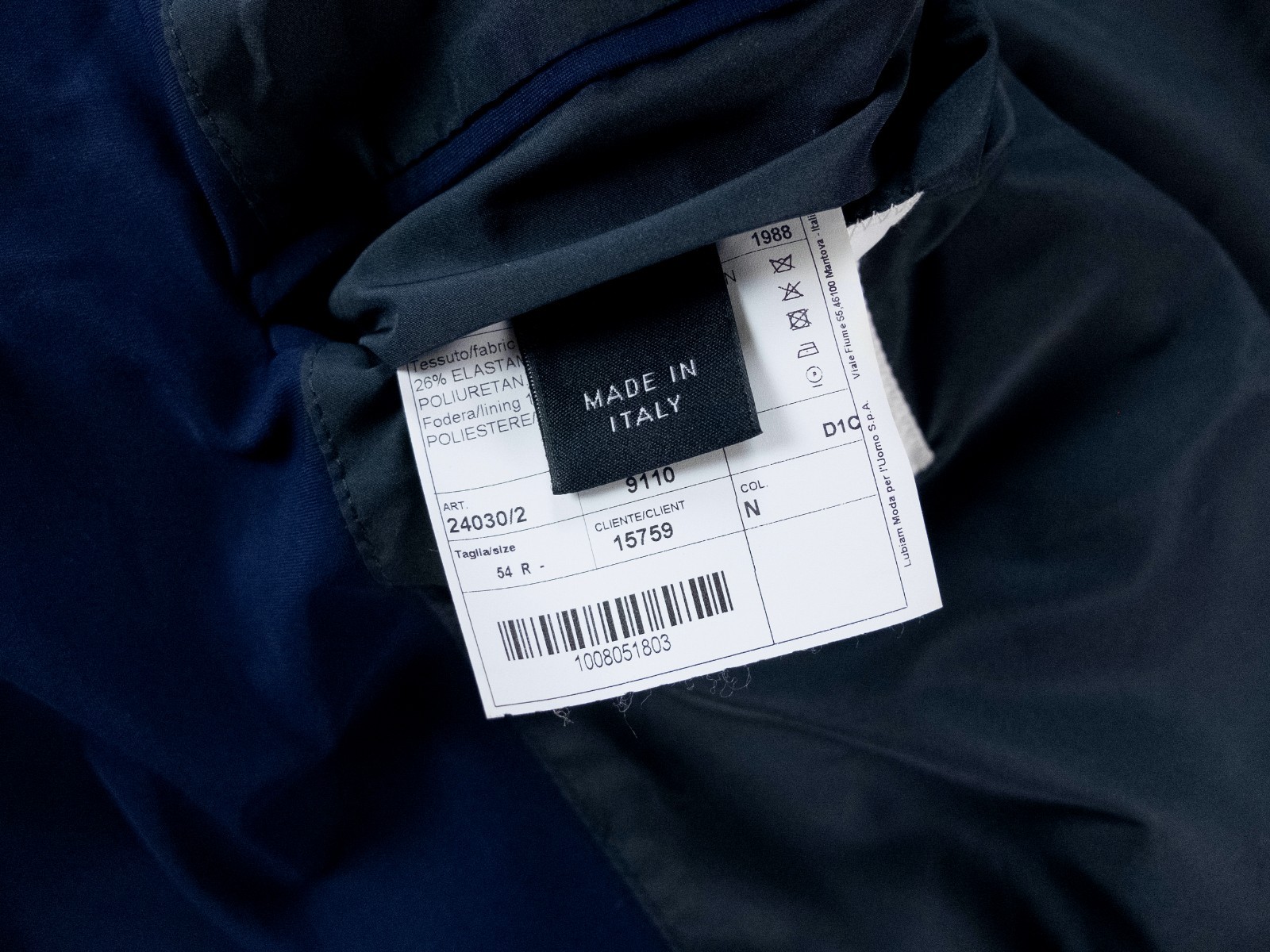 (NO CUSTOMS TAX) LUIGI BIANCHI navy blue water resistant trench coat Size 3XL