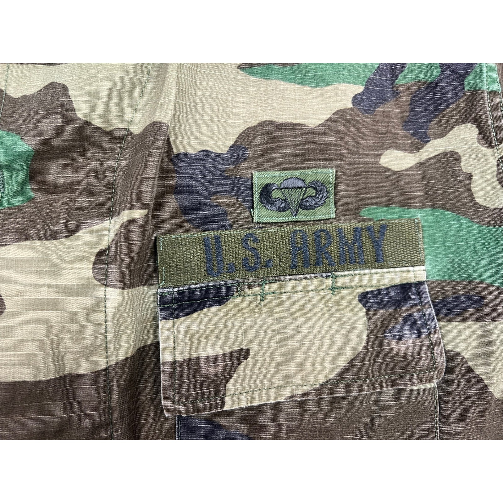 US Military Surplus Jacket Men Medium Regular Green Woodland Camo BDU Field Coat