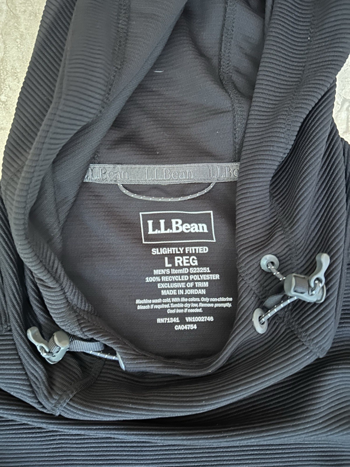LL Bean Men’s Venture Stretch Ottoman-Rib Hoodie Men’s Large Hiking All Season