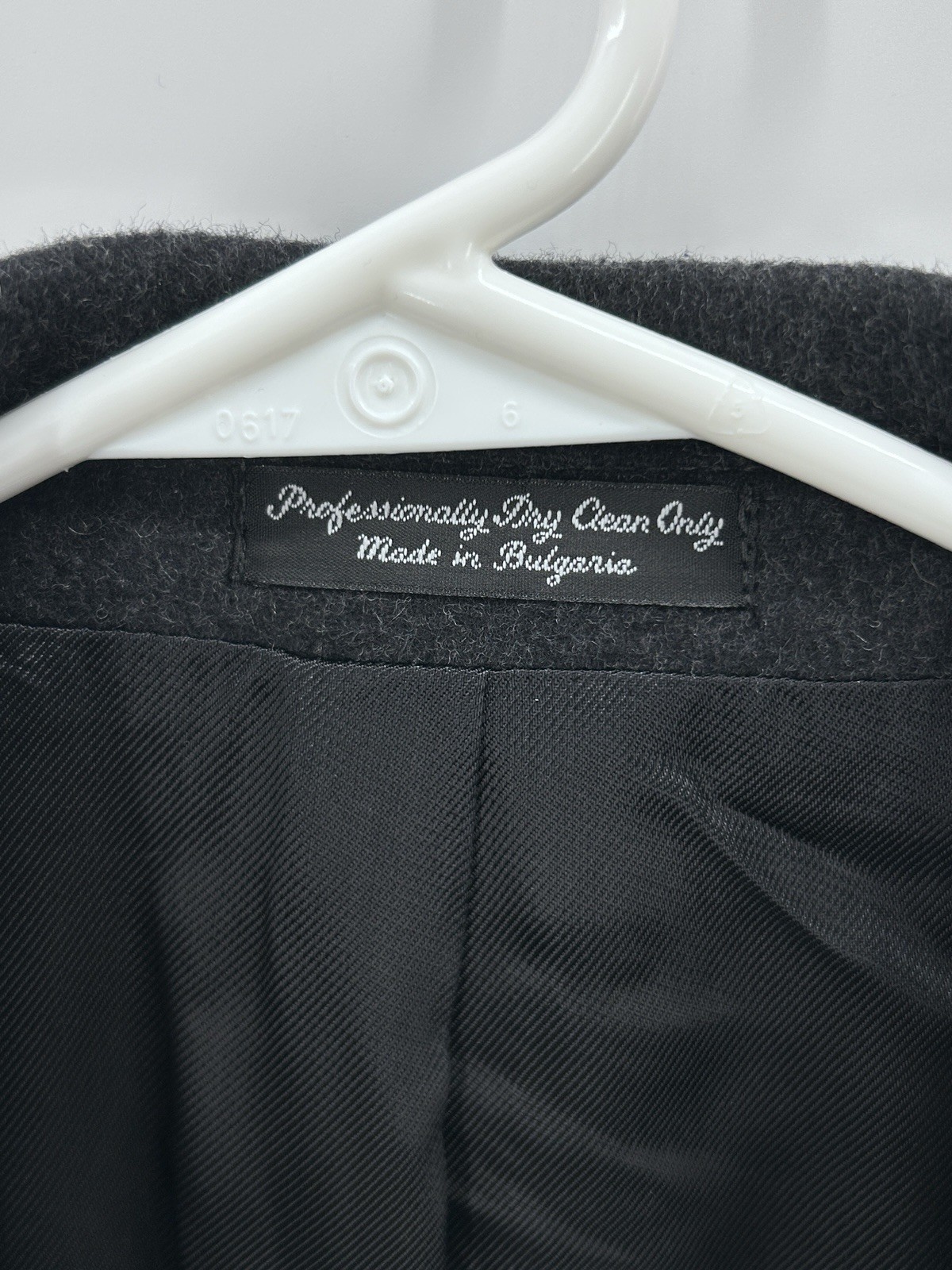 Silver Cloud Cashmere Blend Wool Luxury Overcoat Men 44R Black Career Preppy