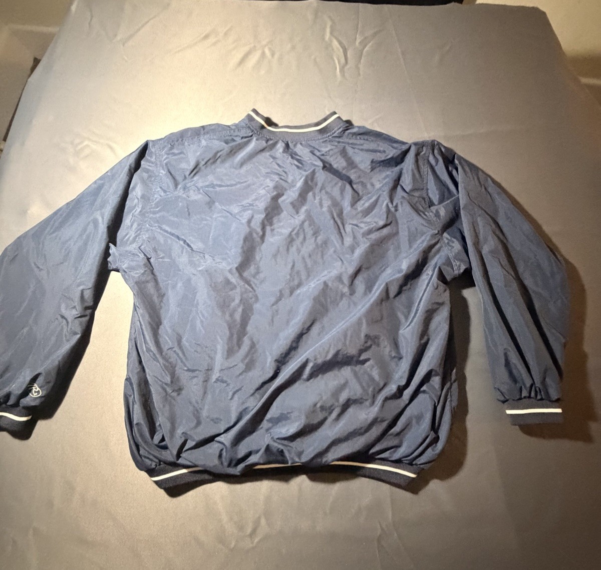 Vintage Navy Rawlings Men’s Blue Pullover Jacket, Size L, V-Neck,