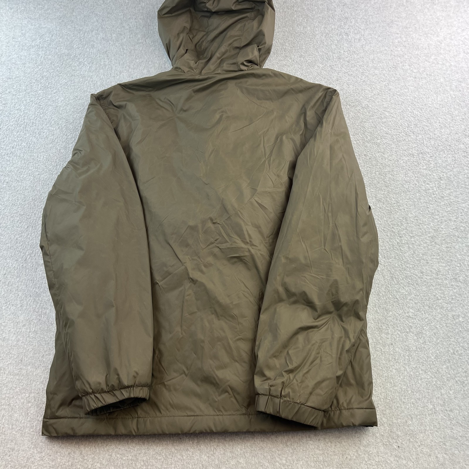 Lucky Brand Jacket Mens Large Green Hooded Full Zip Windbreaker Lightweight Coat