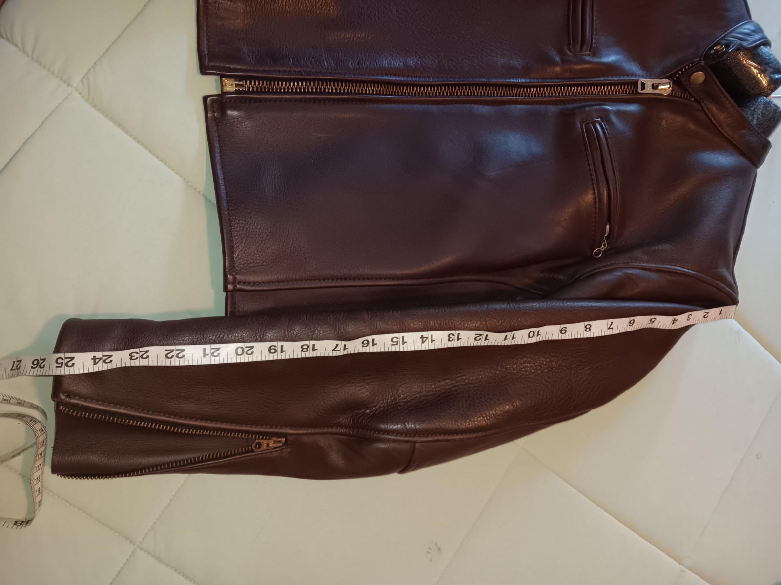 Vanson Comet Cafe Racer Leather Jacket, Size 42, Made In USA, Brown