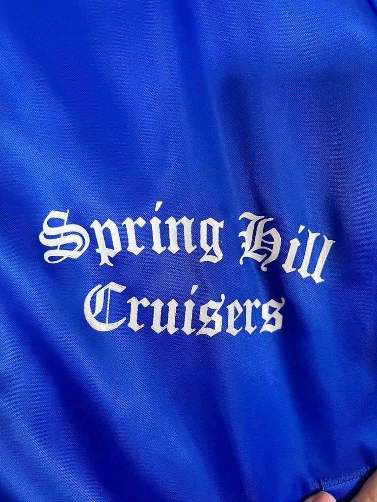 Retro Spring Hill Cruisers Classic Car Jacket M Blue Vintage Classic Graphic