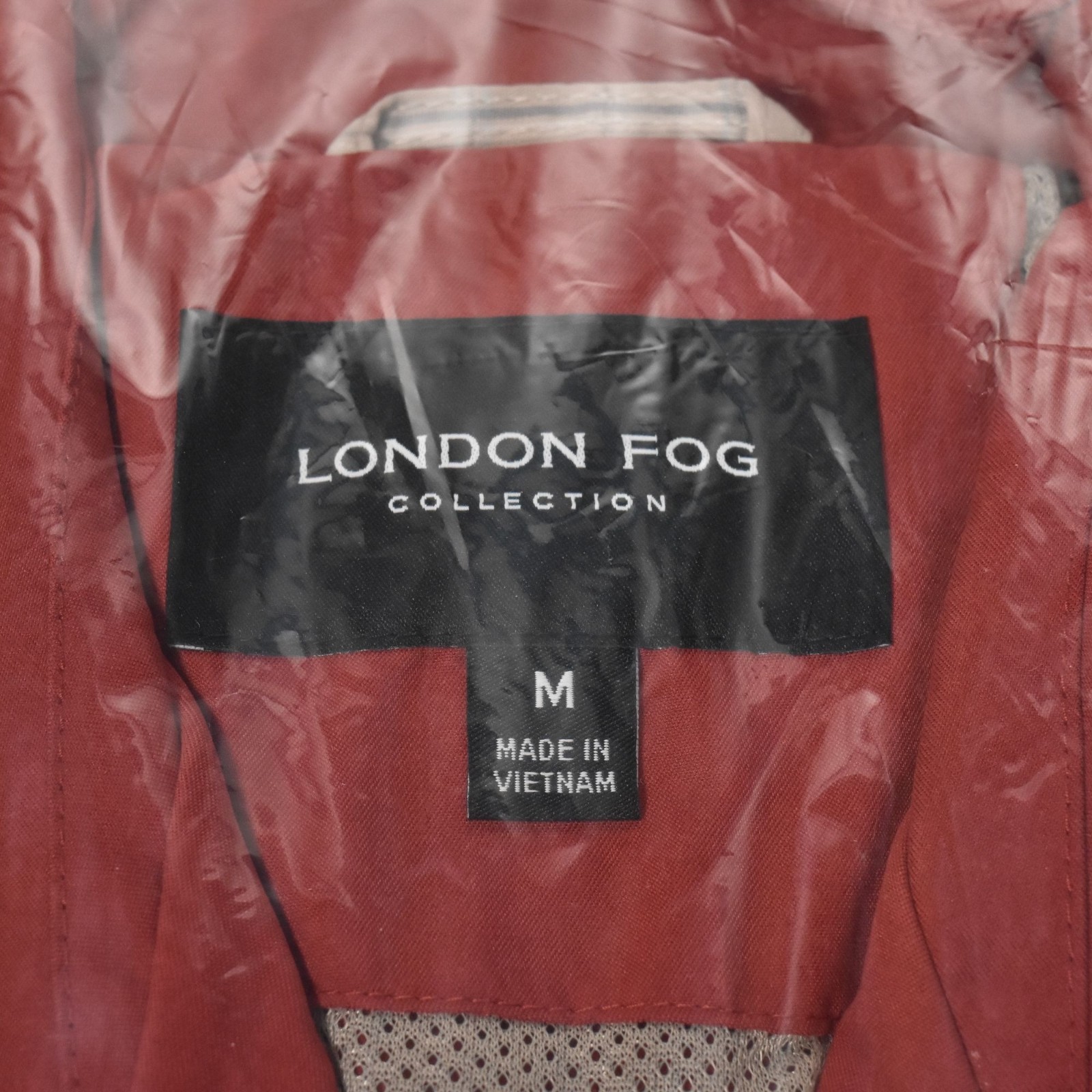 London Fog Mens Auburn Golf Jacket M Medium Chili Red Zip Front Windbreaker NEW