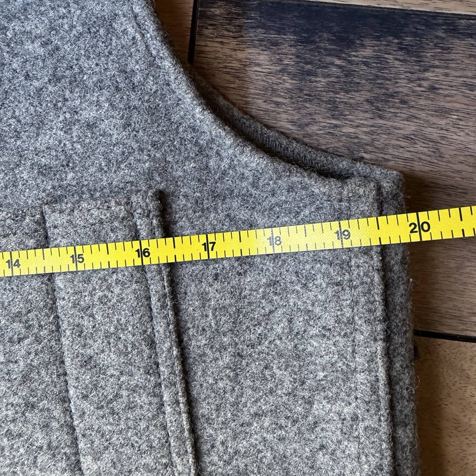 Vintage Filson Mackinaw Wool Cruiser Vest Mens Size 38 Gray Style 20 USA Made