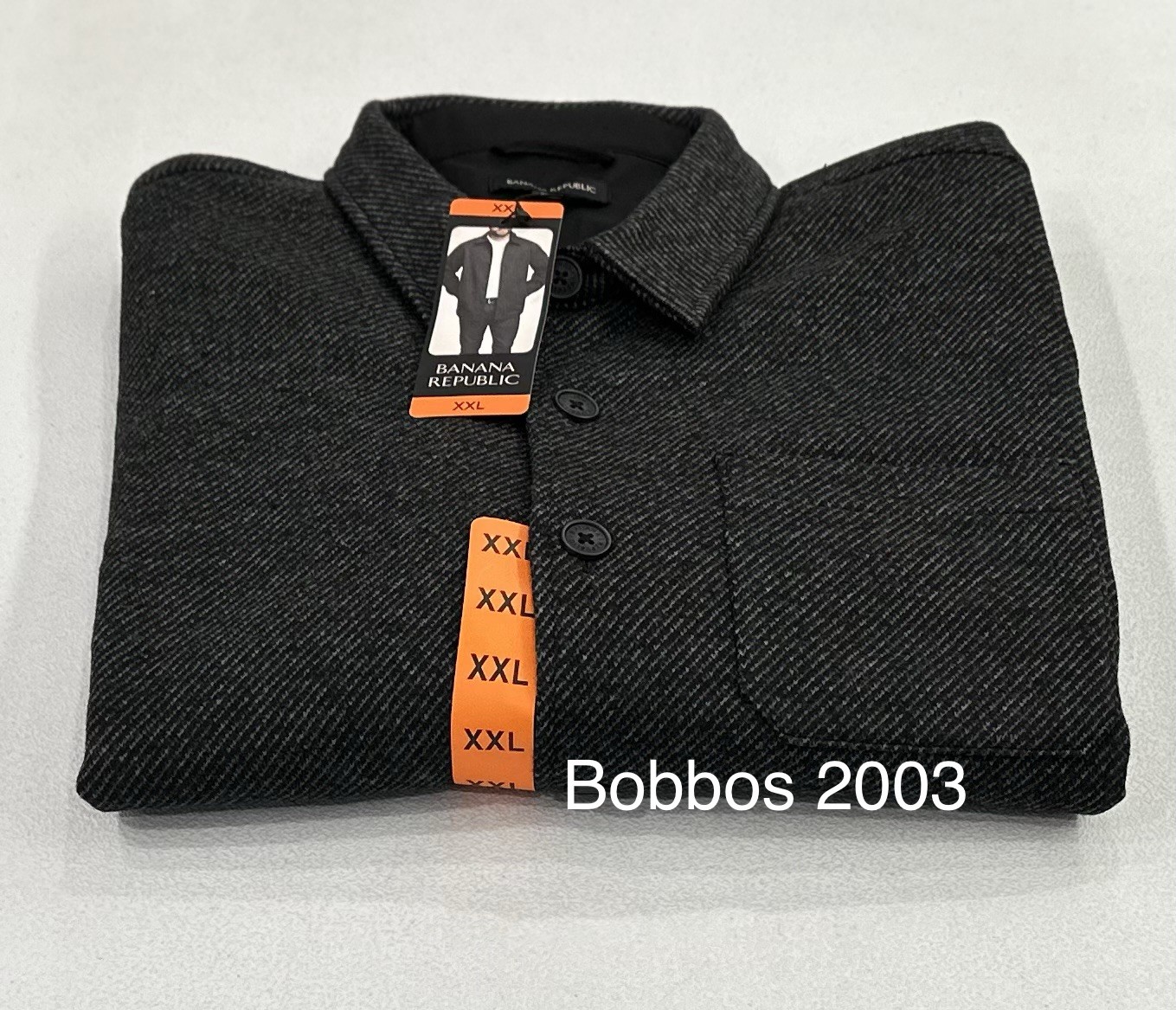 Banana Republic Men’s Regular Fit Lined Warm Cozy Shirt Jacket, Black , Size XXL