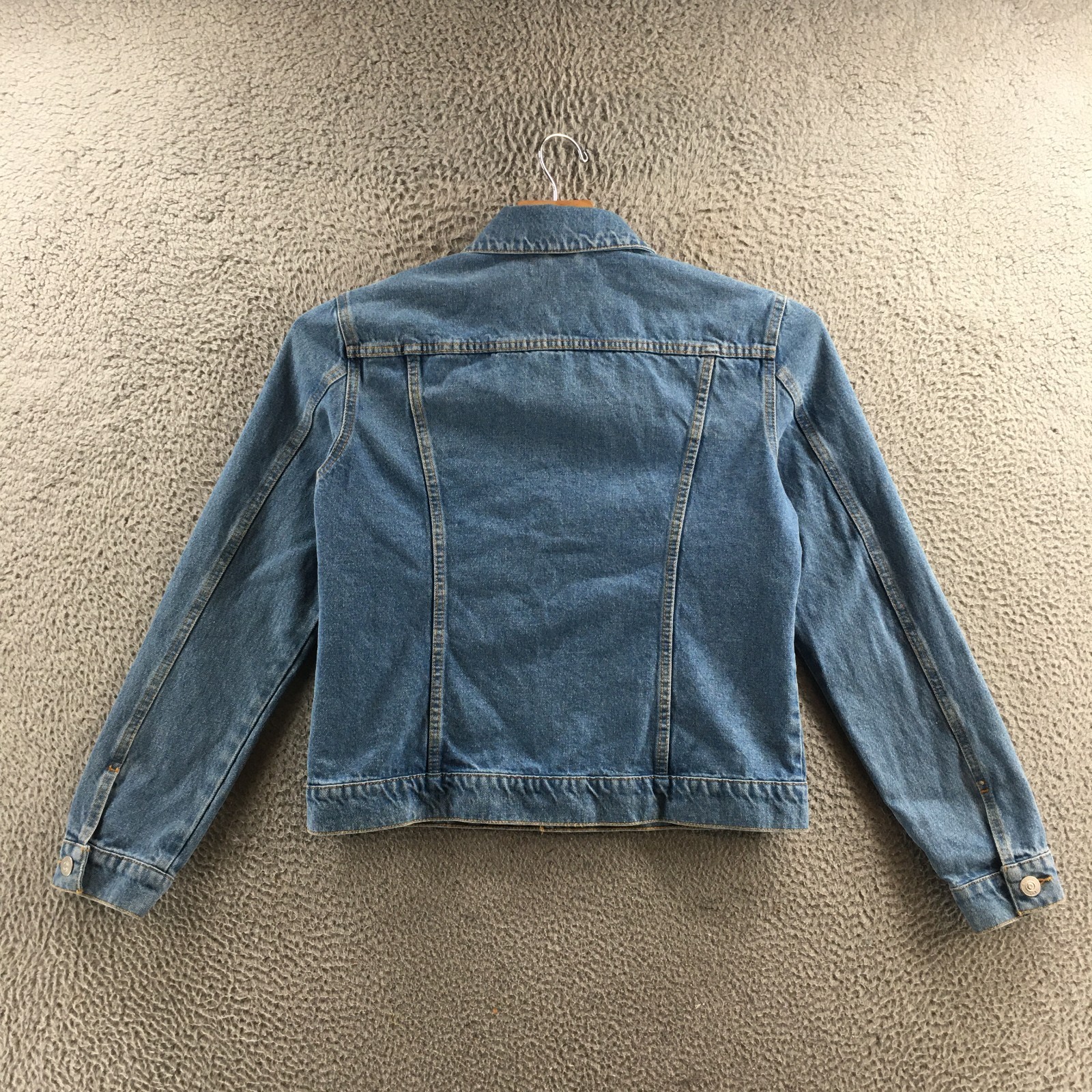 Hudson Denim Jacket Mens L/XL Blue Cotton Long Sleeve Collared Button Front NEW