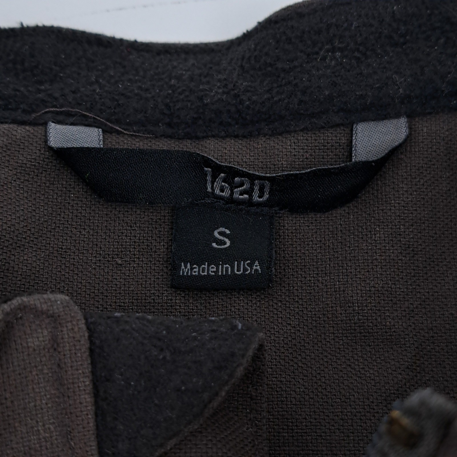 1620 Workwear Cordura Canvas Vest Mens Small Cotton Spandex Brown Full Zip USA