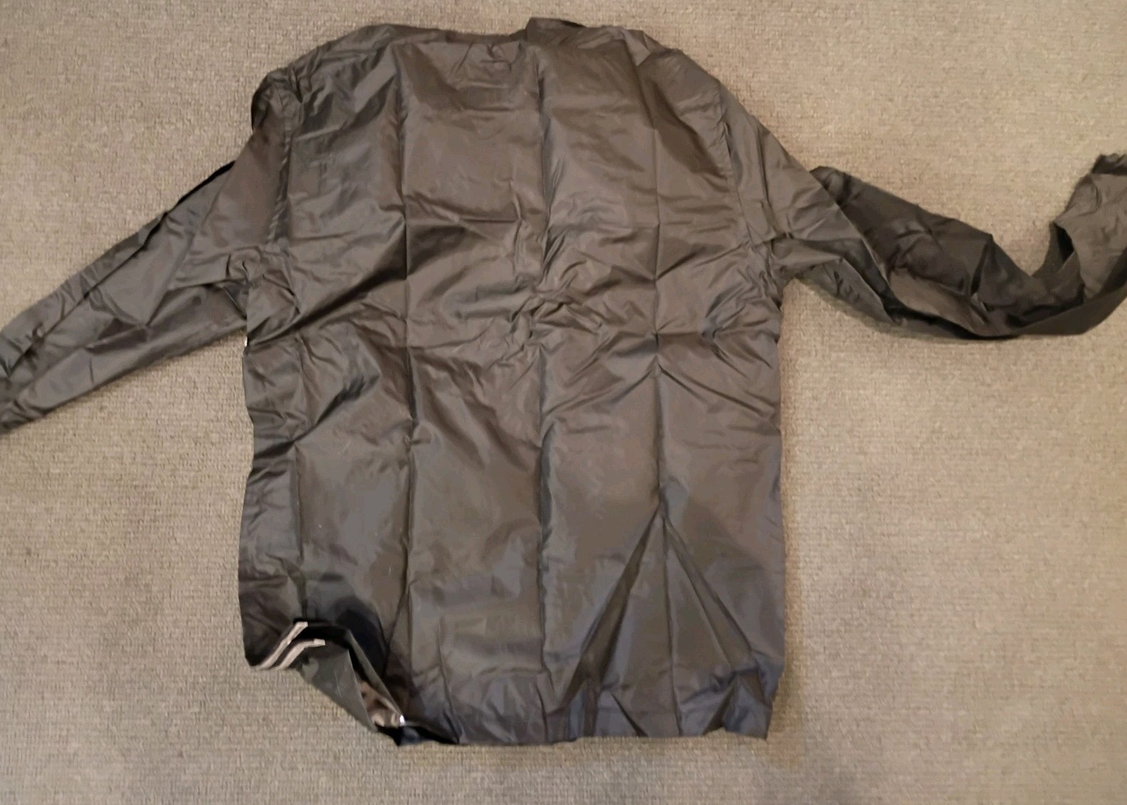 Rain Jacket Unisex All Sizes Black Waterproof Lined Pockets S M L X XL XXL Pouch