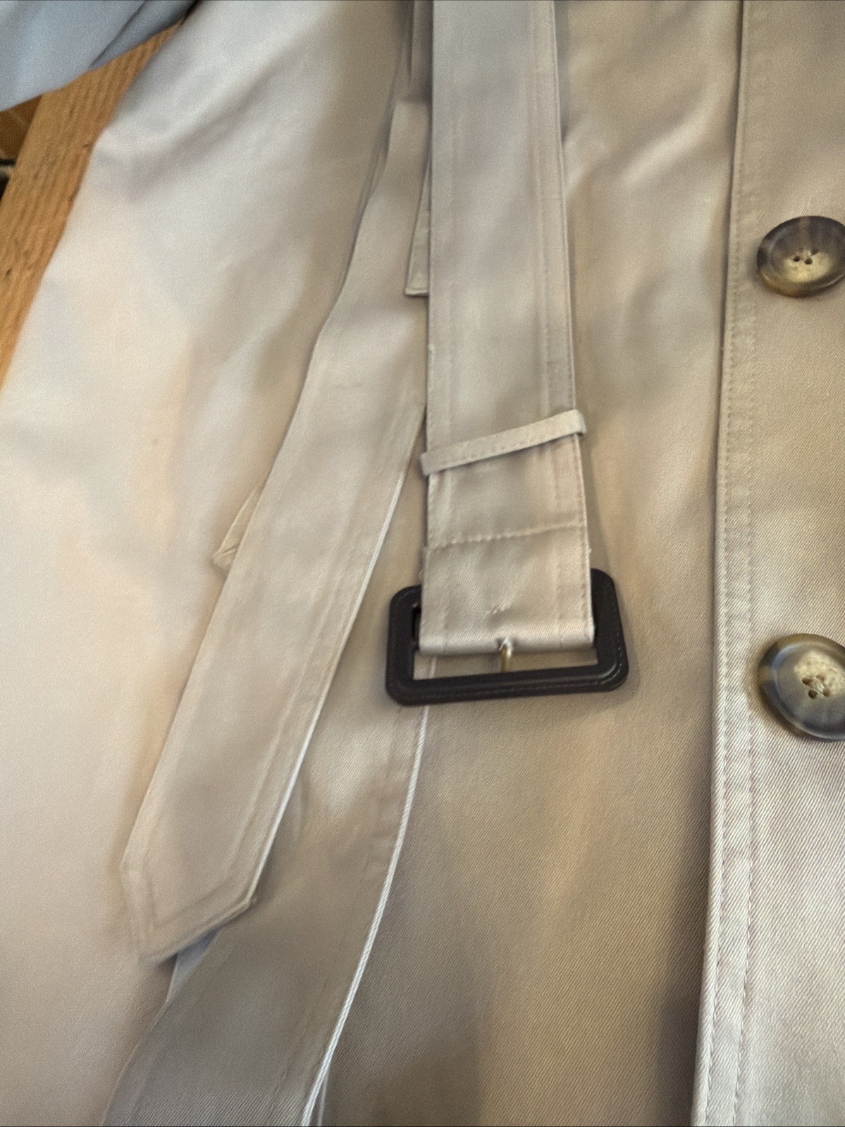 Lauren Ralph Lauren Trench Coat 48R Tan Belted Mens XL Double Breasted