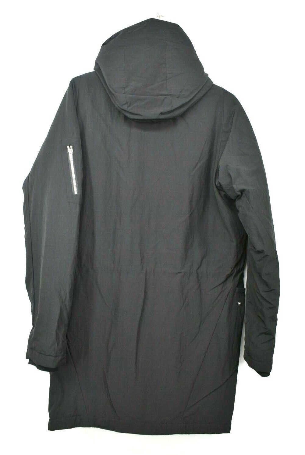 Slate & Stone Mens Hooded Zip Front Jacket Long Sleeve Four Pockets Button Front