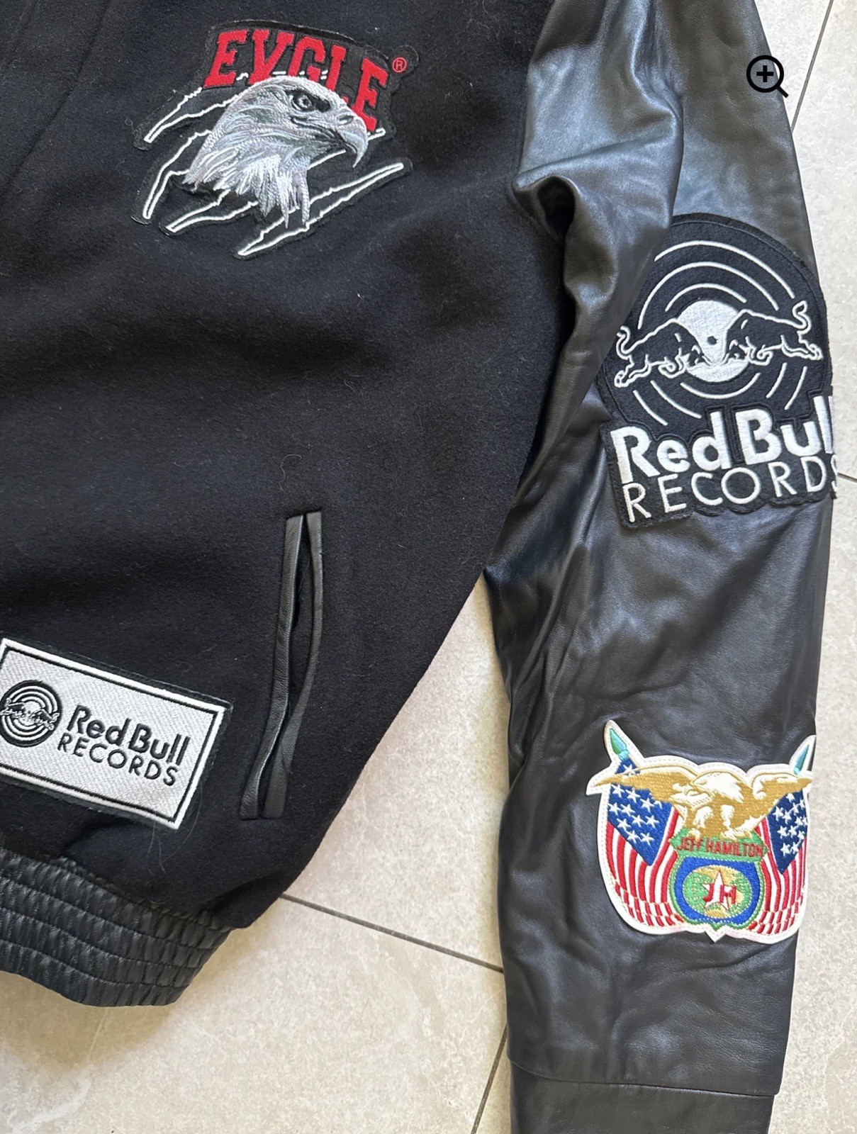 Jeff Hamilton Men’s Black Blxst Before You Go Red Bull Records Varsity Jacket