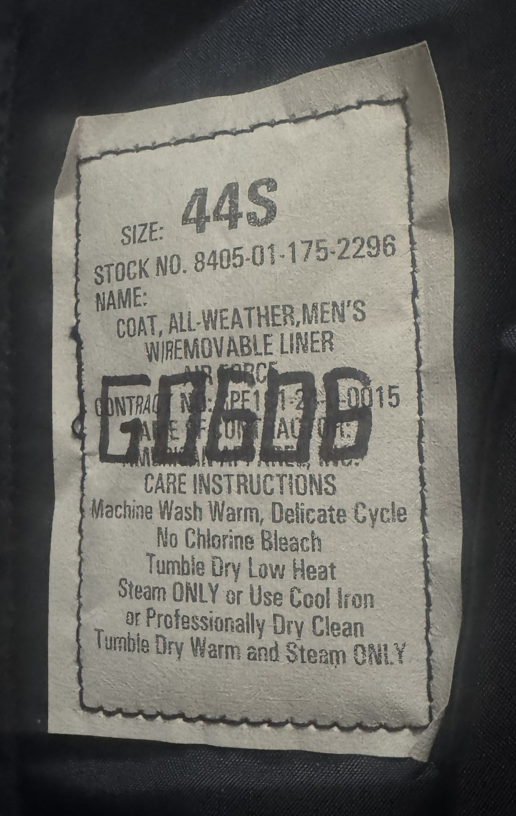 US Air Force Men’s All Weather Trench Coat Blue «NEW DRMO»