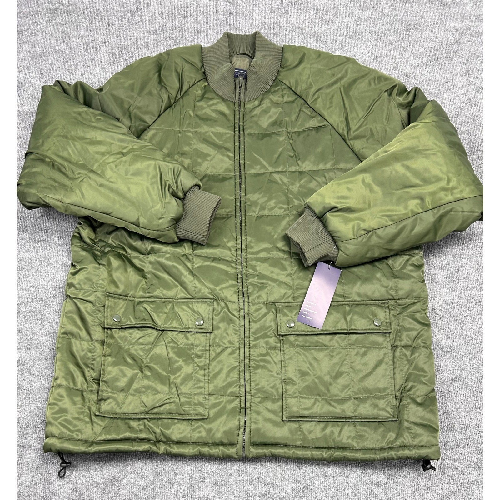 VTG Jordan Craig Olive Green Quilted Puffer Jacket Men’s Size 3XL Nylon NEW