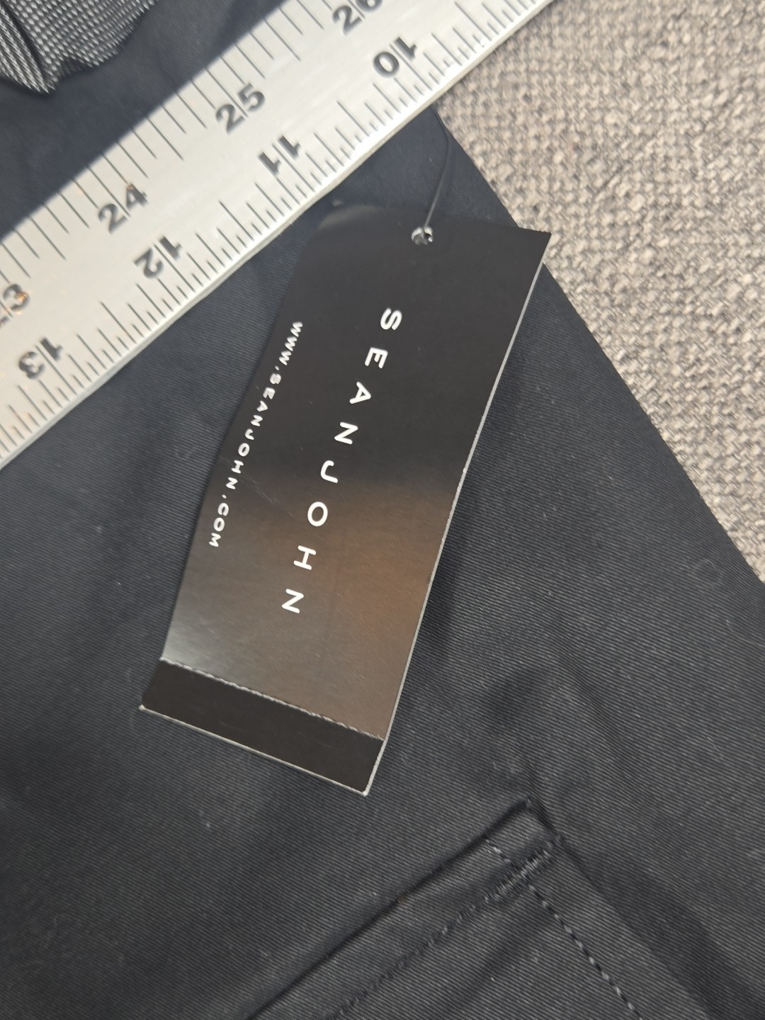Sean John Mens 3XL Black/Grey Dry Clean Only Jacket