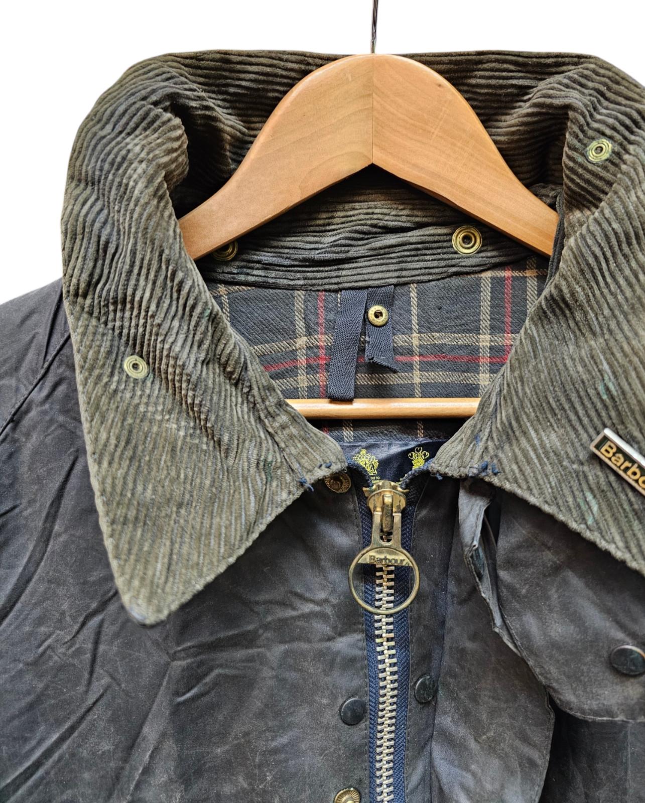 Vintage Retro Barbour A105 Bedale Dark Green Wax Jacket C50 127CM Made In GB #32