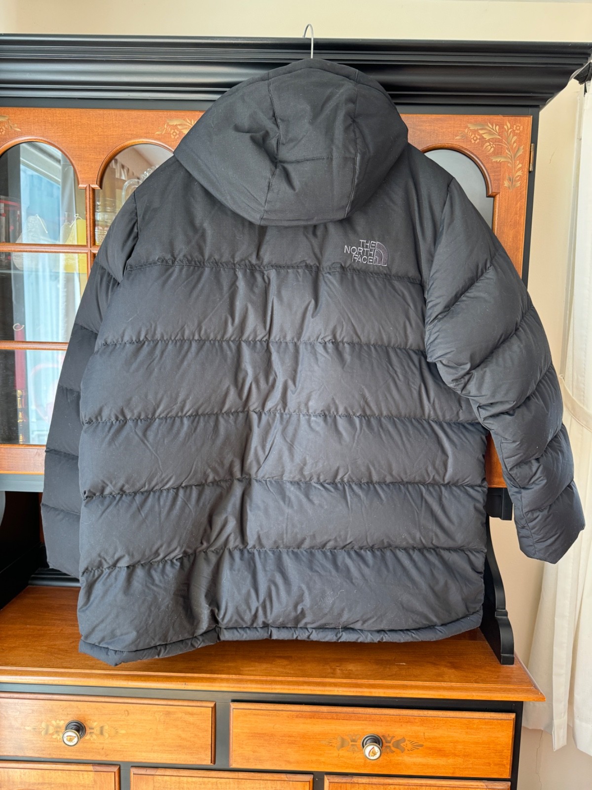 THE NORTH FACE Nuptse Ridge 700 Down Jacket Mens XXL NF0A2TBS Black Excellent