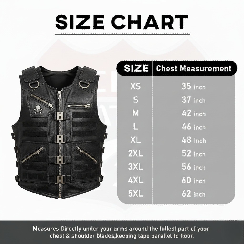 Men Bullet Proof style Leather Motorcycle Vest for bikers Tactical waistcoat