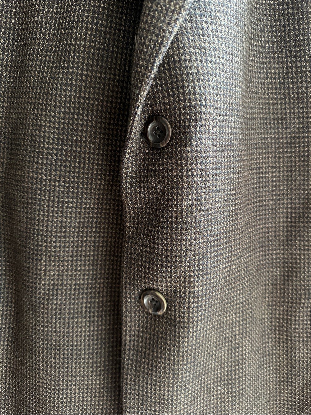 Pronto Uomo Brown Tweed Textured Two-Button Sport Coat Lambswool Mens 52R
