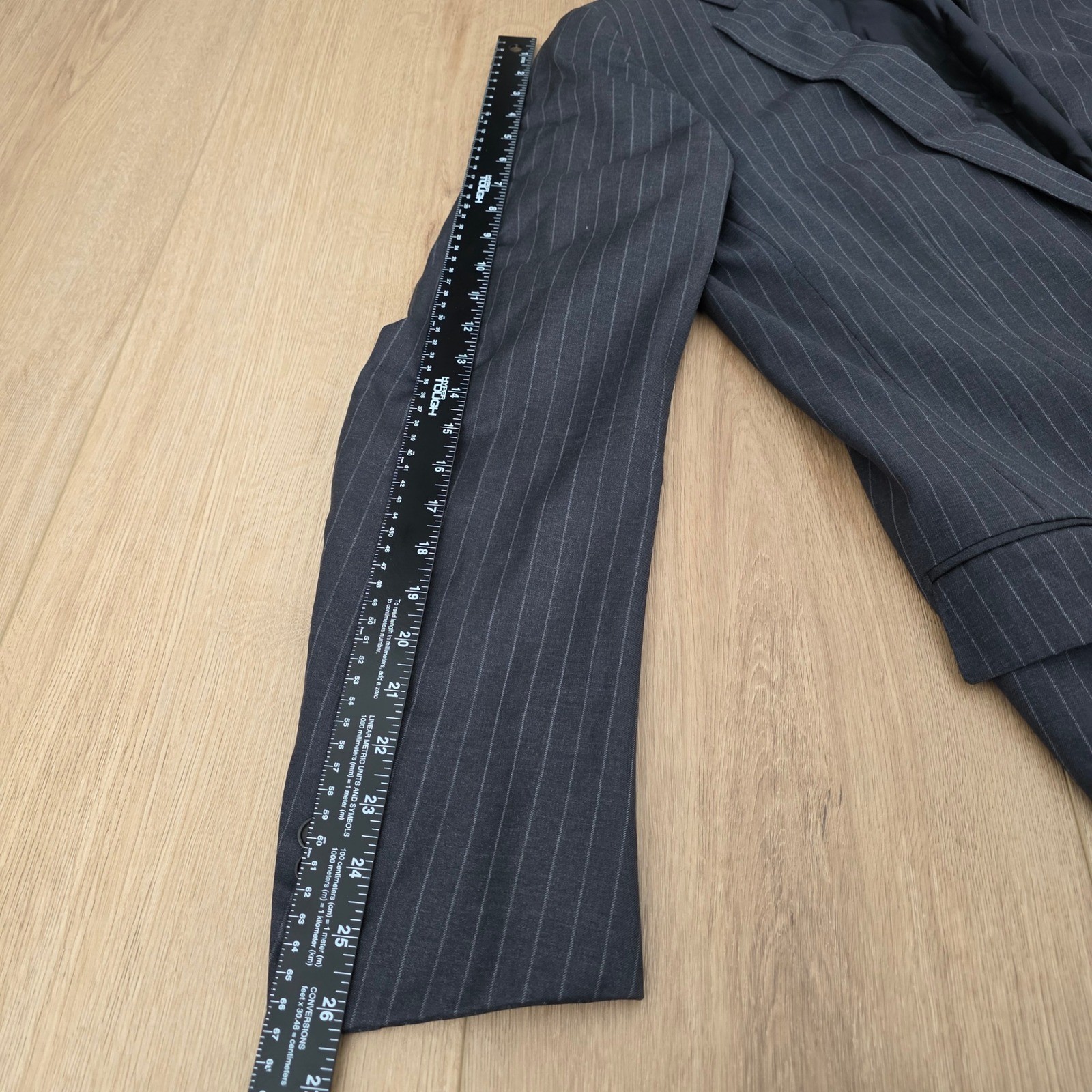 Ermenegildo Zegna Blazer Jacket EU 52 L All Season Twill Gray Pinstripe