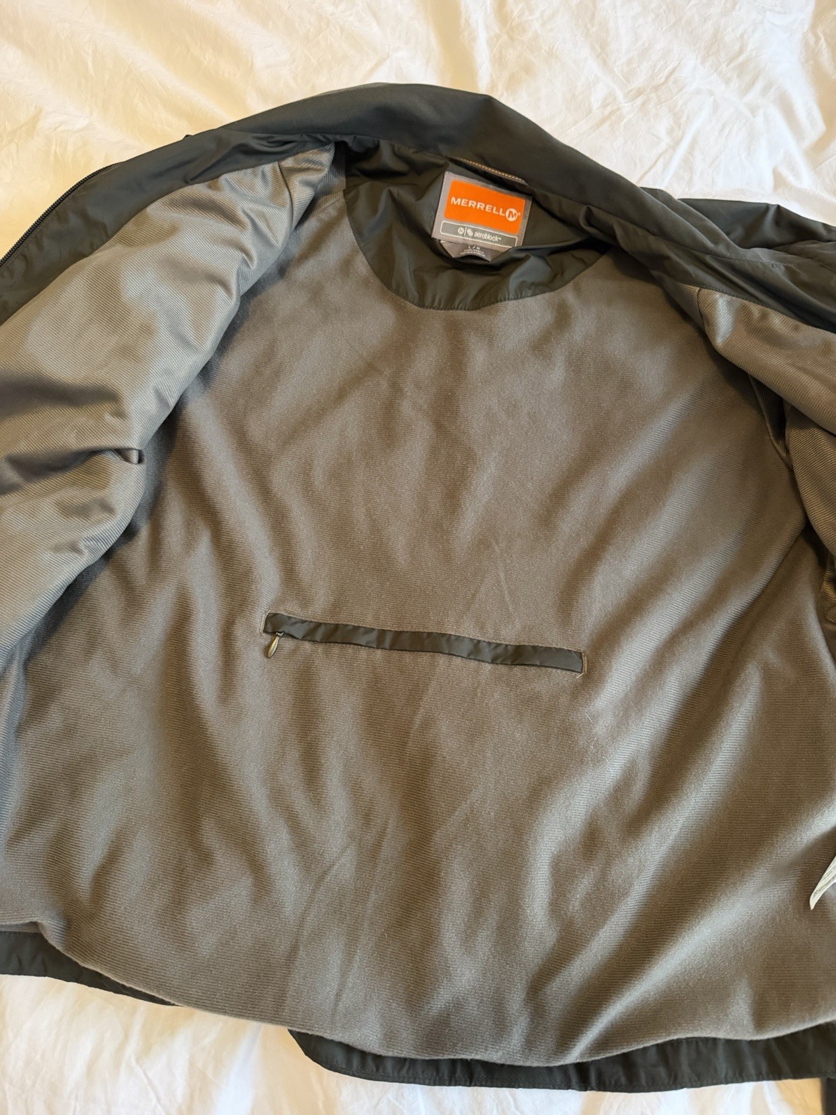 Merrell Aeroblock Black Lined Fleece Full Zip Jacket w/ Pockets Size L