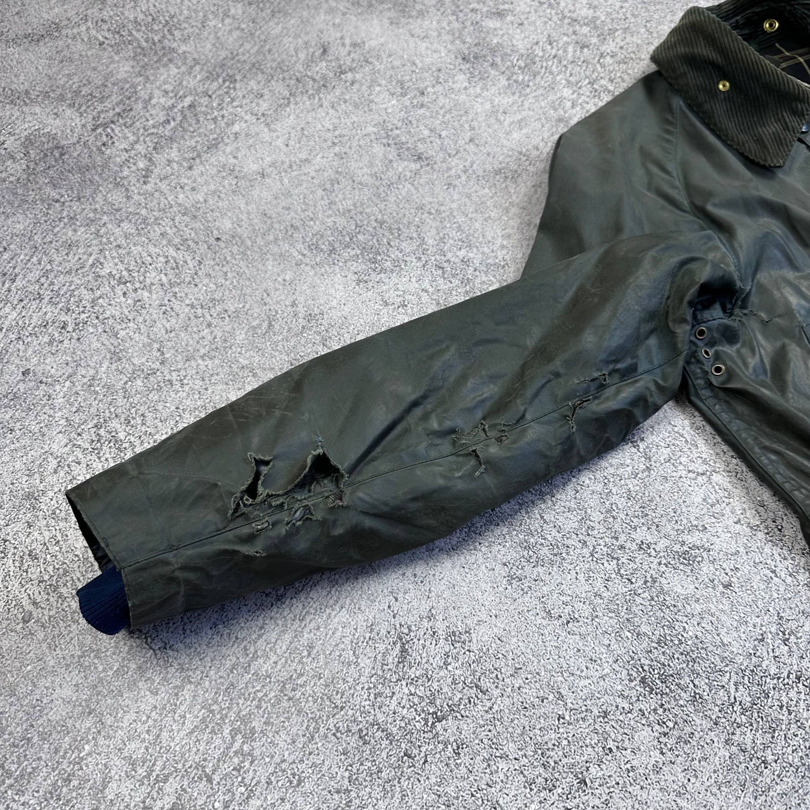 Barbour A105 Bedale Wax Jacket 1988 Green C36 / 91CM Pocket UK Vintage