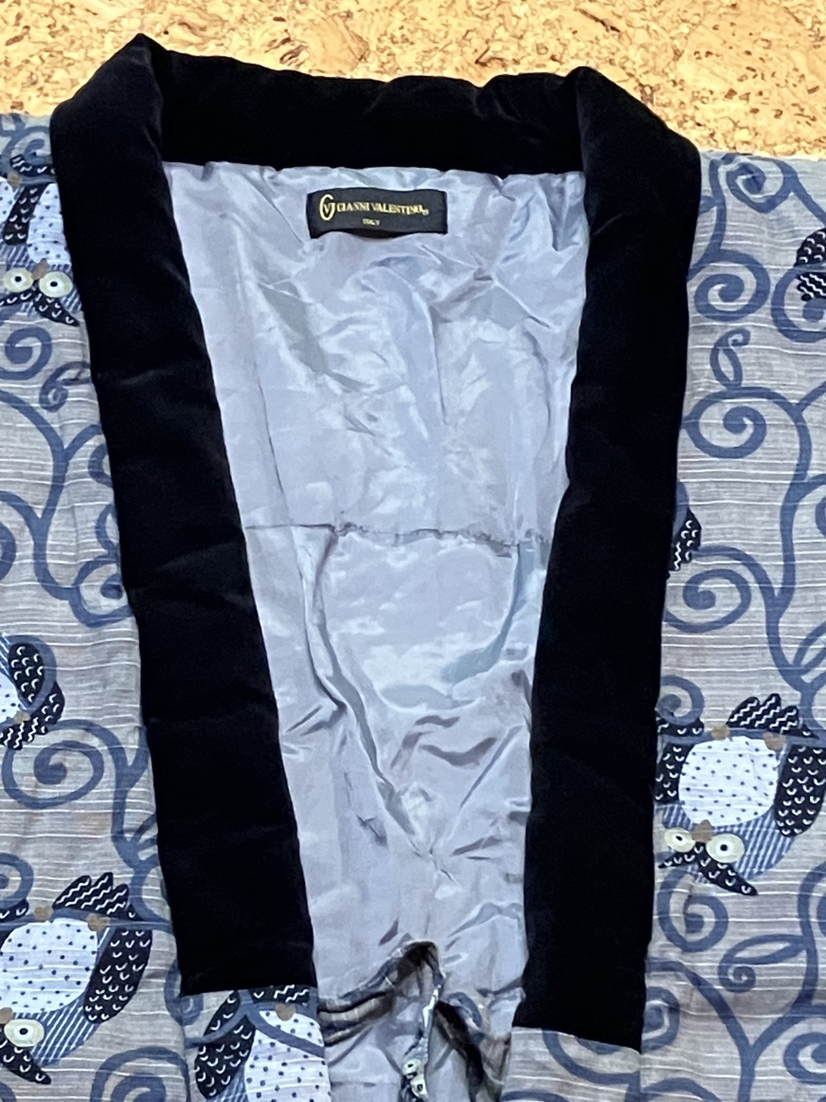 Vintage GIANNI VALENTINO Japan Hanten Jacket Owls Pattern Men’s Large-US Seller