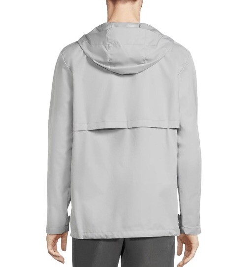 Swiss Tech Men All Season Hooded Wind & Water Resistant Rain Jacket Gray S Or M