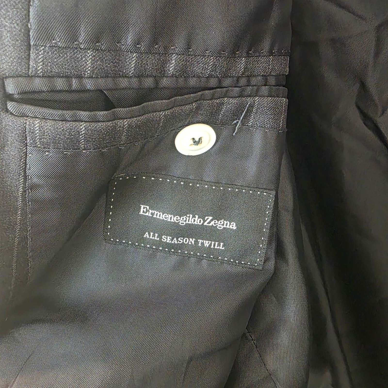 Ermenegildo Zegna Blazer Jacket EU 52 L All Season Twill Gray Pinstripe