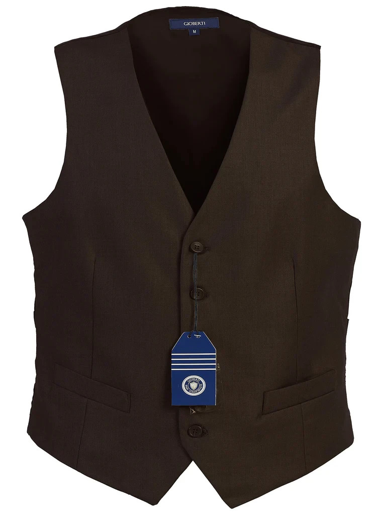 Gioberti Men’s Button Suit Formal Vest 70% Polyester/30% Rayon Size S-6XL VS-95