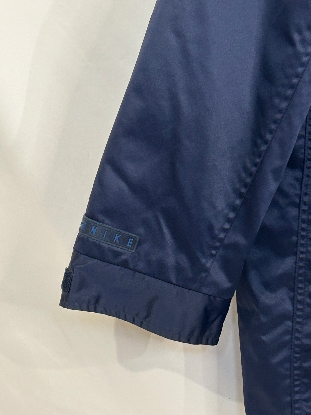 Nike Sports Blue Jacket Men’s Full Zip Nylon Insulated 4 Front Pocket Coat Sz XL