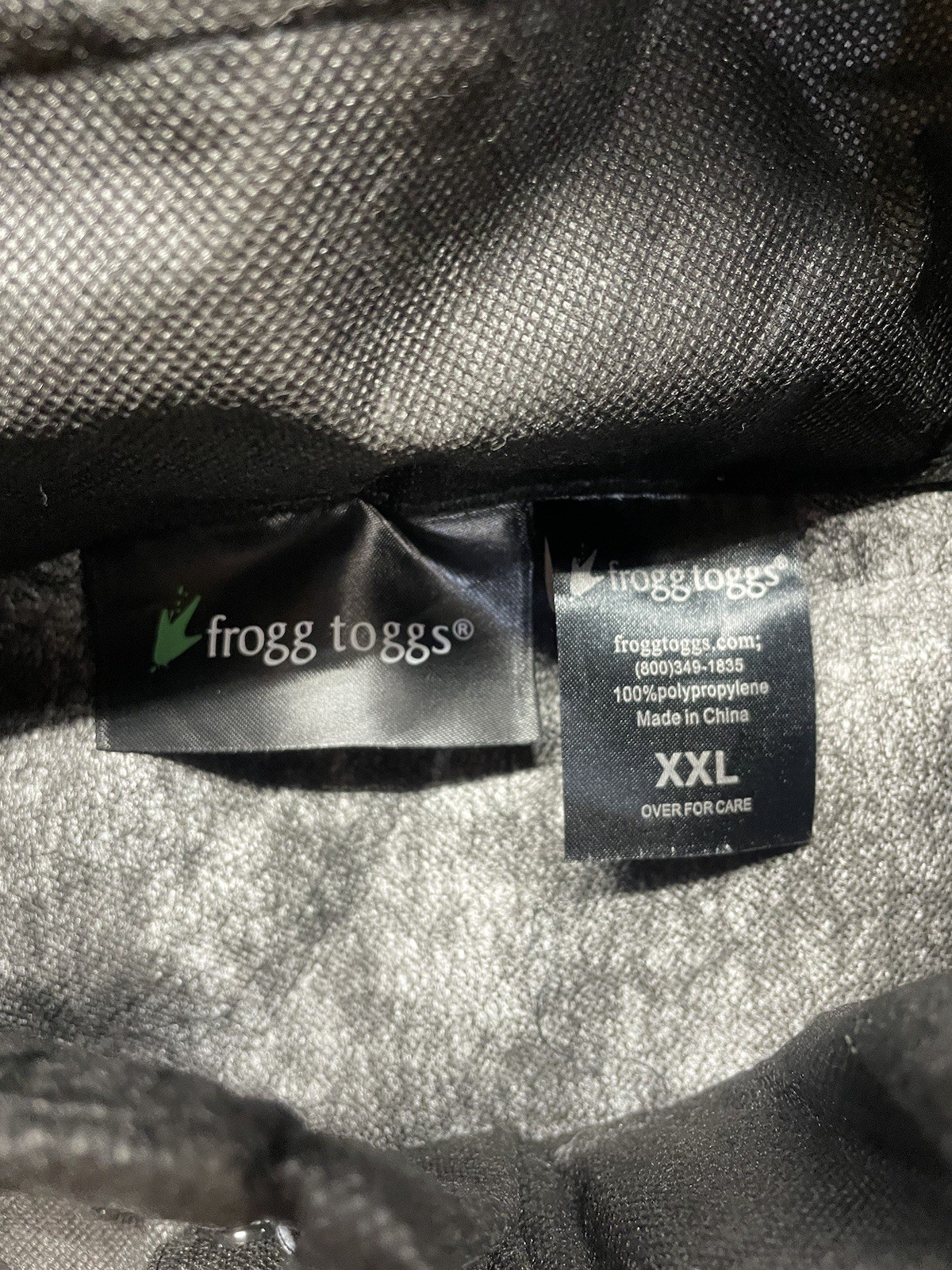 Frogg Toggs Jacket Mens 2XL Black Hooded Rain Waterproof Lightweight Outdoors EC