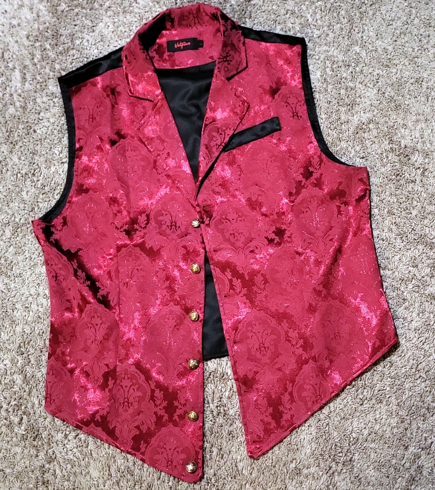 MEN’S VICTORIAN SUIT VEST ~ STEAMPUNK ~ GOTHIC by VATPAVE – Size Large
