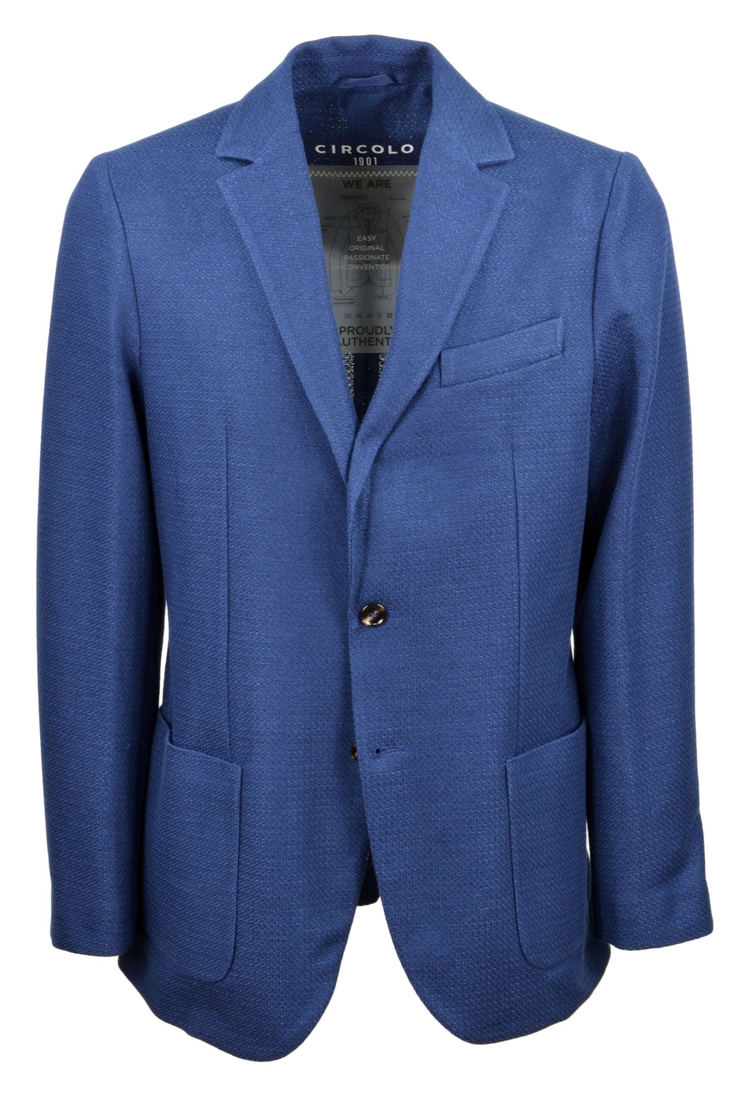 CIRCOLO 1901 men’s navy blue linen and cotton blazer jacket CN4384 8347