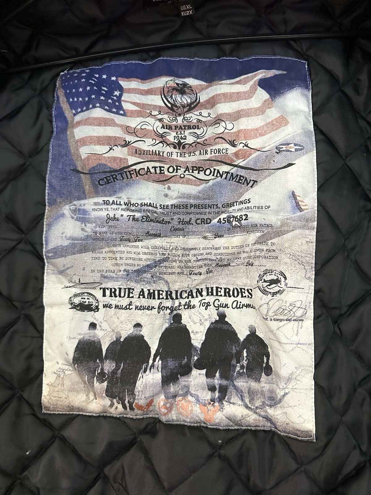 Rare TOP GUN Men’s The Flying Legend Black And White Jacket Size US XL