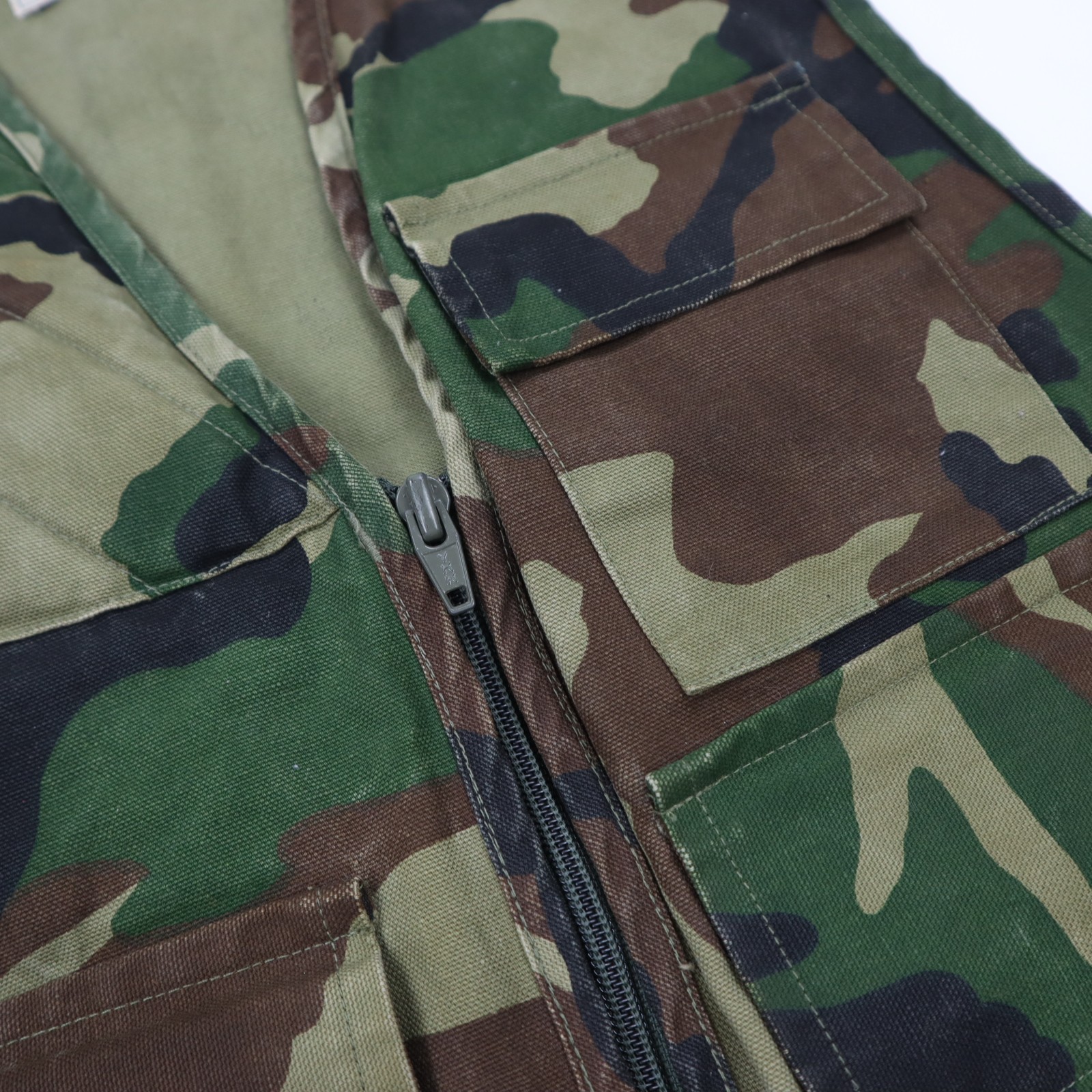 Black Sheep Hunting Vest Mens Small Camo Woodland Multi Pocket Game Bag Vtg