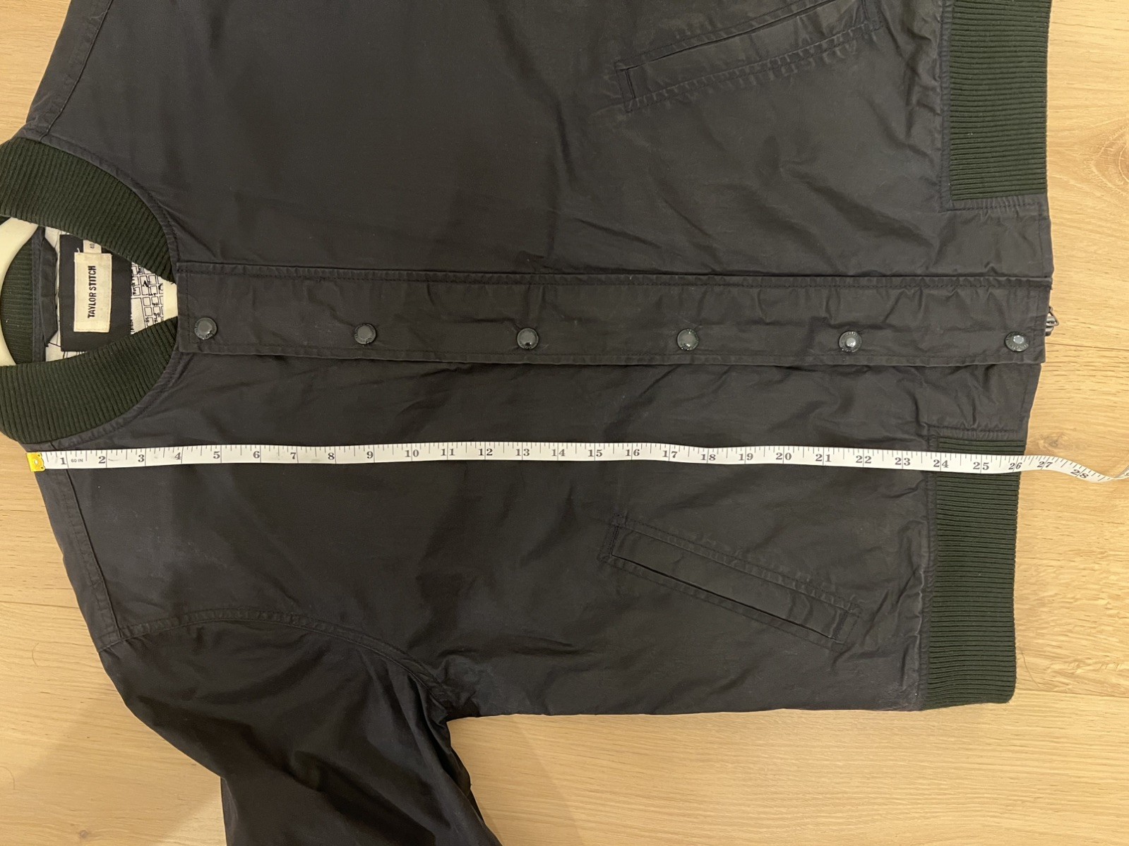 Taylor Stitch Waxed Bomber Jacket in Navy Size 40 (Medium) Mens