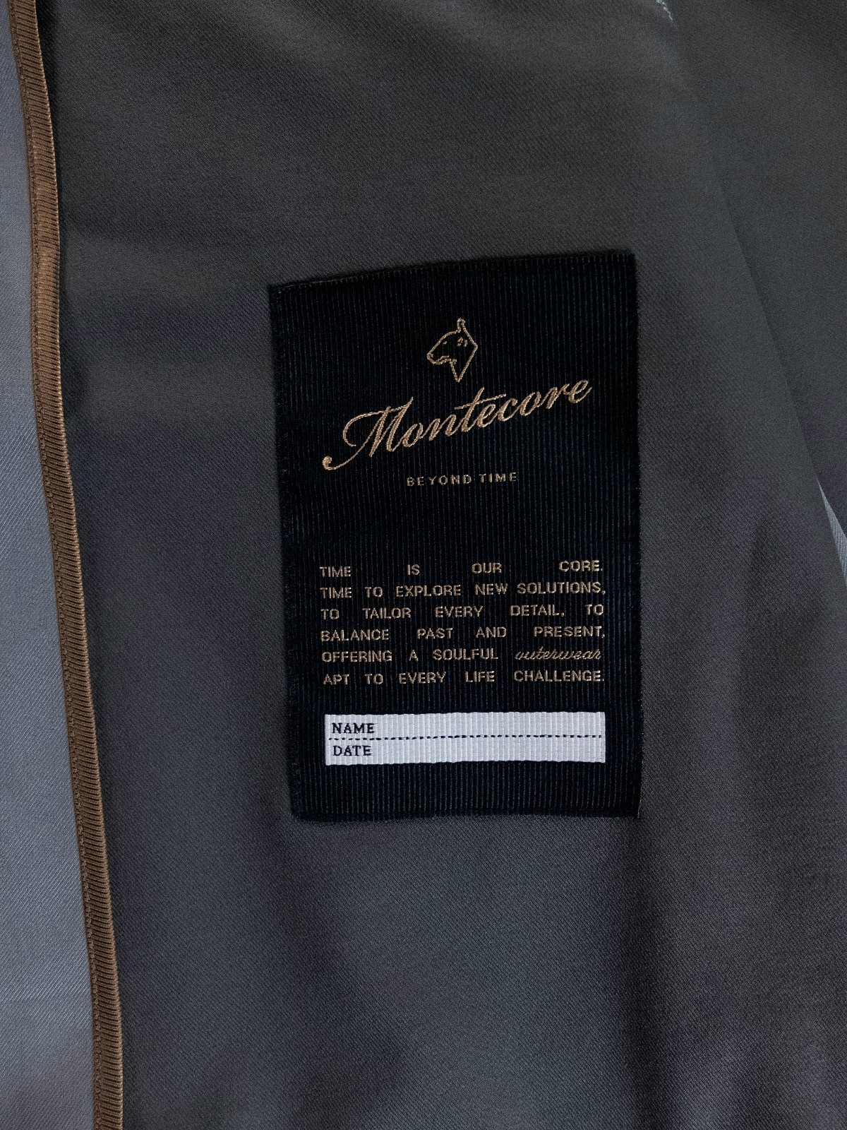 (NO CUSTOMS TAX) MONTECORE Italy gray nylon outerwear jacket Size XL authentic