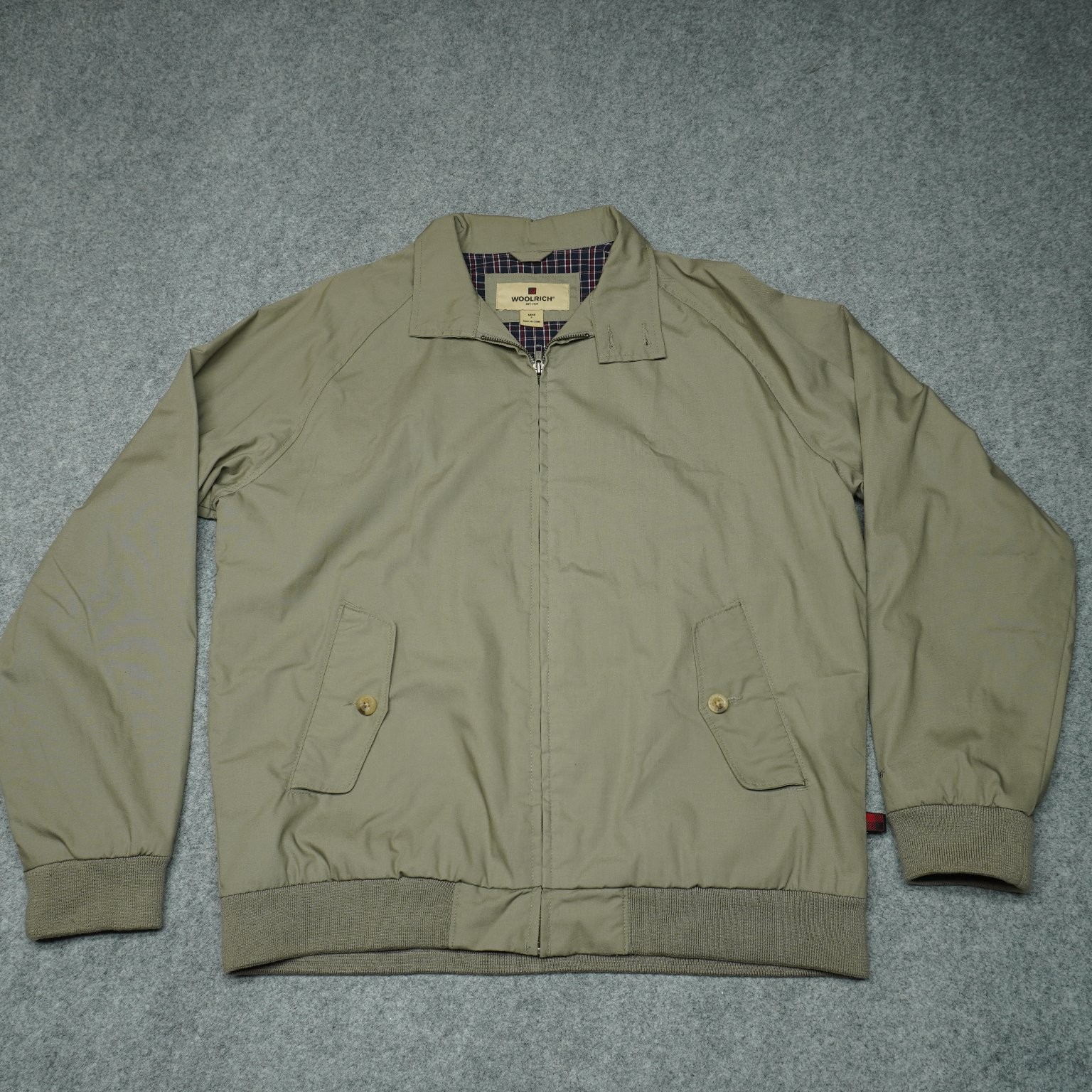 Woolrich Men’s Jacket Large Shale Cotton Polyester Blend Casual