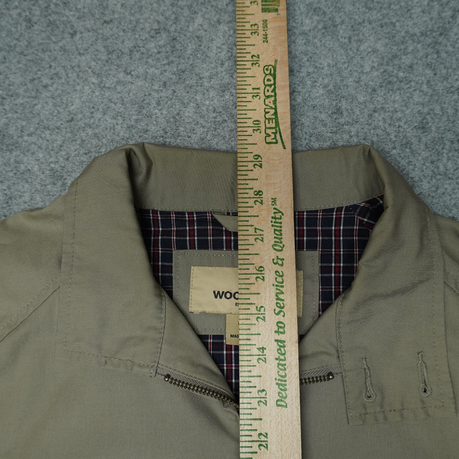 Woolrich Men’s Jacket Large Shale Cotton Polyester Blend Casual